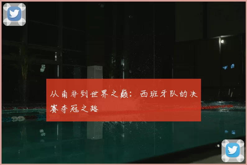 从南非到世界之巅：西班牙队的决赛夺冠之路